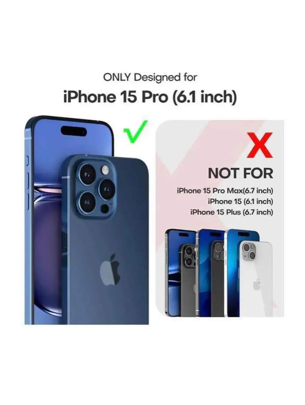 iPhone 15 Pro Case, Compatible with MagSafe, Clear